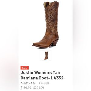 Justin Women’s Tan Damiana Boot